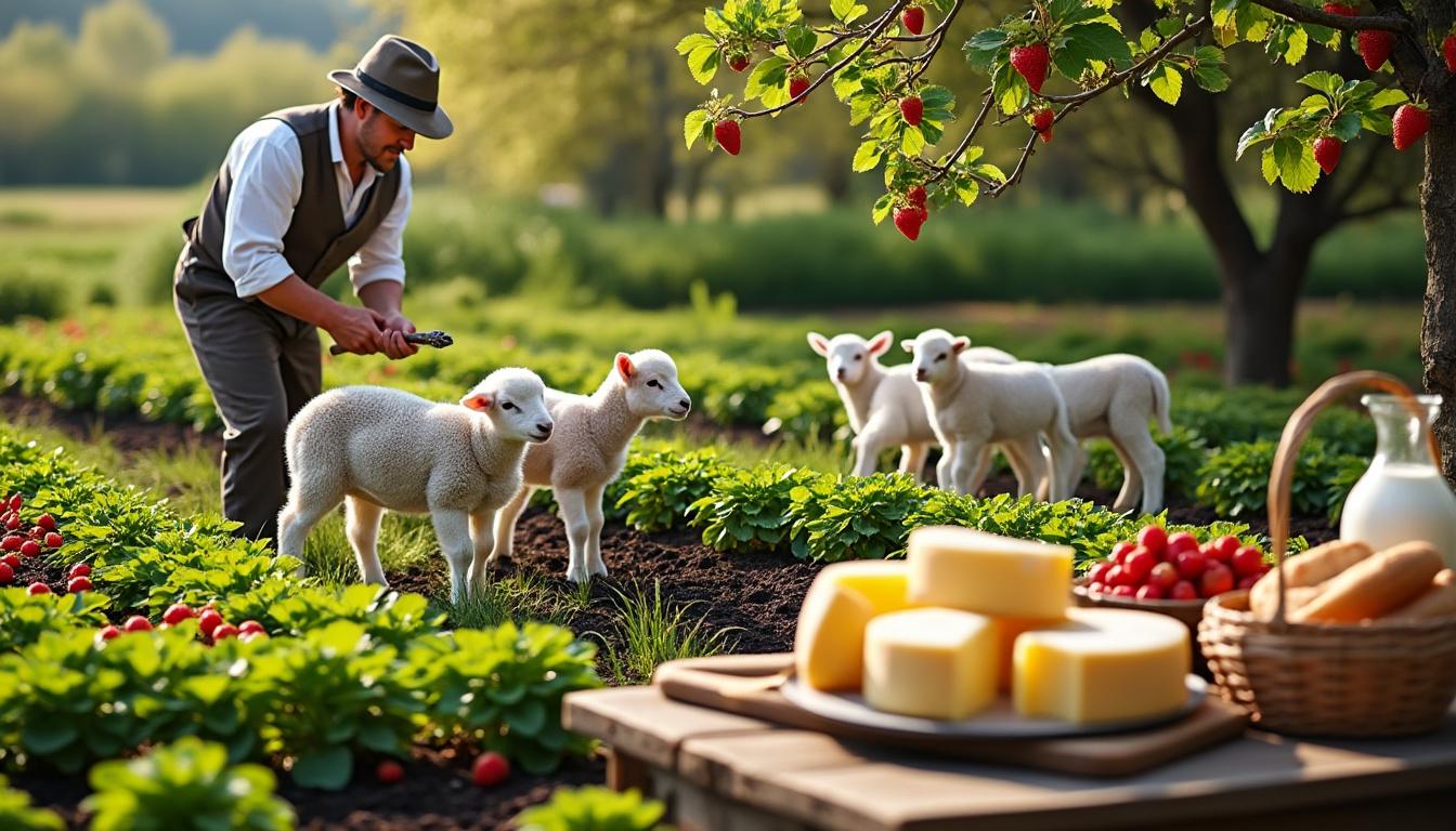 découvrez les saveurs fraîches et naturelles du printemps bio avec des asperges croquantes, des fraises juteuses, des radis piquants, de l'agneau tendre et des fromages frais pour un repas sain et gourmand.
