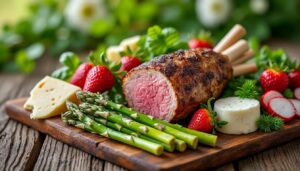 découvrez le goût authentique du printemps bio avec nos asperges croquantes, fraises juteuses, radis frais, agneau tendre et fromages frais de saison. savourez des produits naturels et locaux pour une cuisine saine et gourmande.