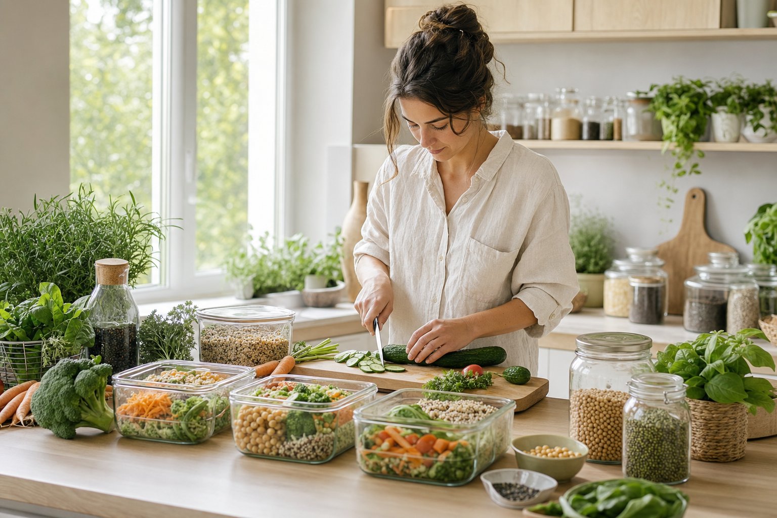 batch cooking bio : 5 idées par saison pour cuisiner moins, mieux - illustration dans l'article