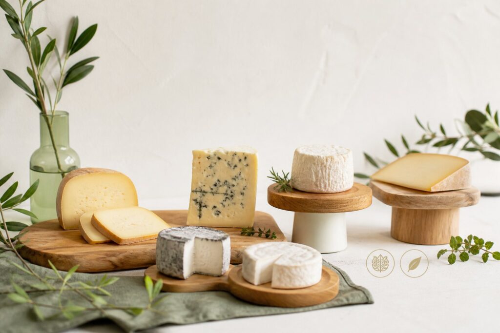 Article sur les fromagers bio : portraits par lait (vache, chèvre, brebis) - illustration principale