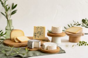 Article sur les fromagers bio : portraits par lait (vache, chèvre, brebis) - illustration principale