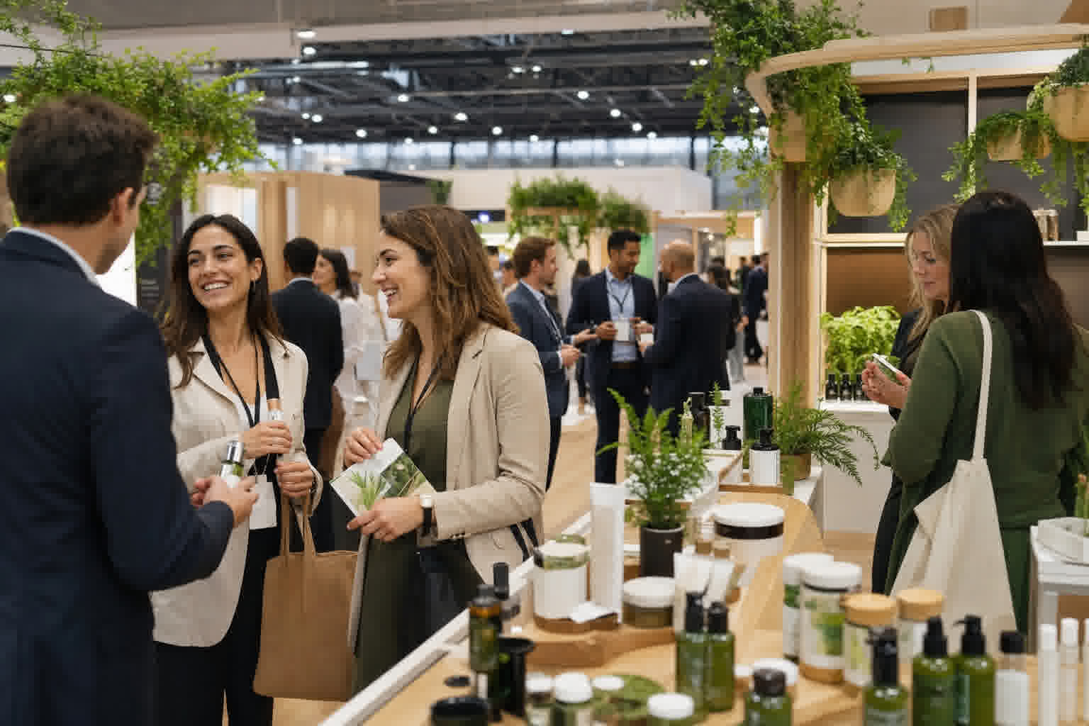 Visiteurs au salon Natexpo 2025 découvrant les nouveautés bio
