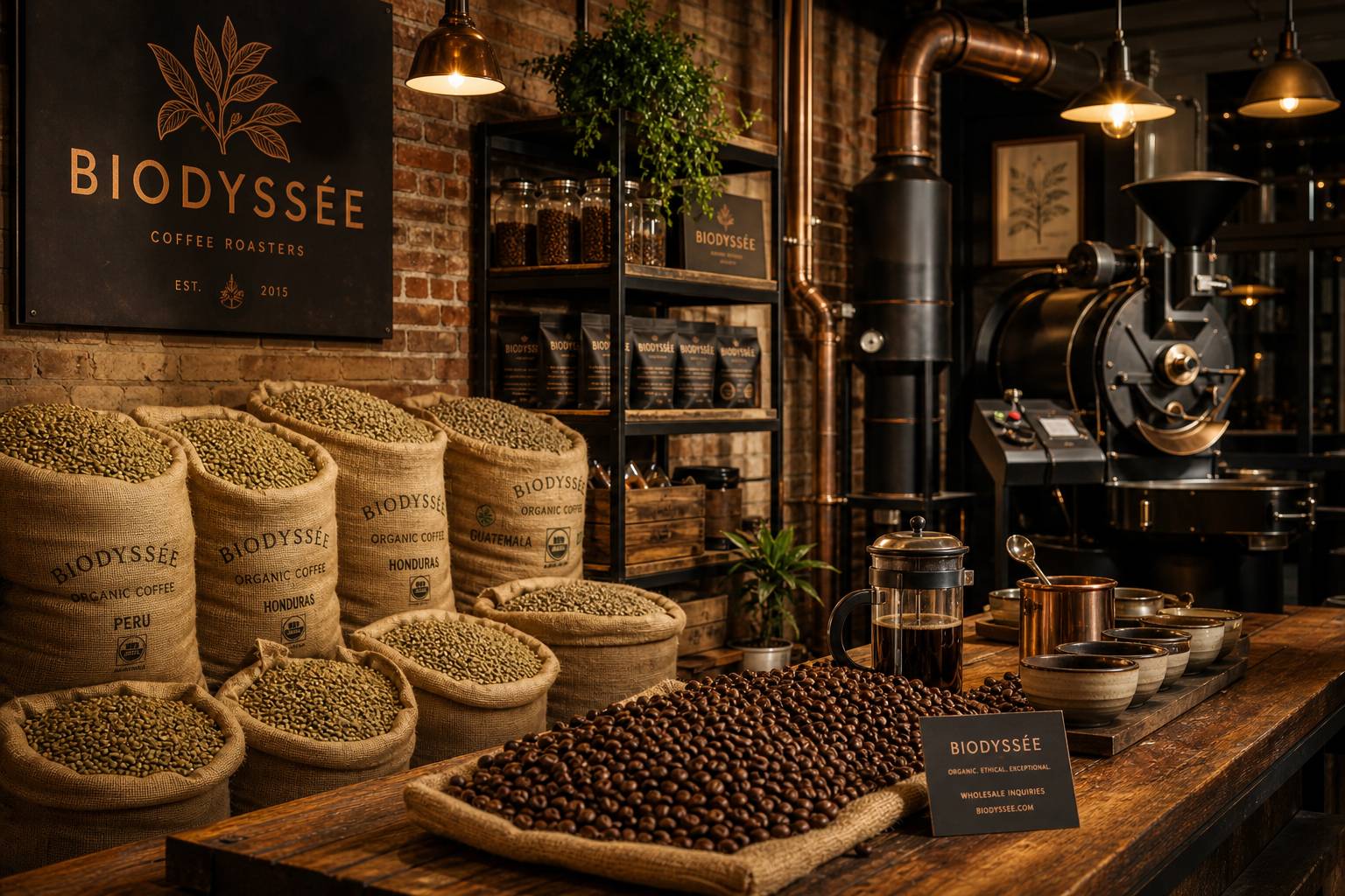 Torréfaction artisanale de café bio et vrac chez Biodyssée